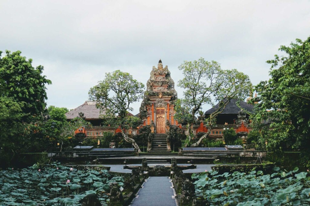 Ubud attractions: The Ubud Royal Palace with traditional Balinese architecture