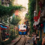 Vietnam travel guide: Hanoi Train Street Cafe with unique space next to the railway tracks