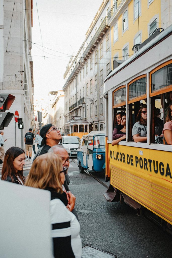 Things to Do in Lisbon: Close-up of Tram 28, Lisbon’s iconic yellow tram